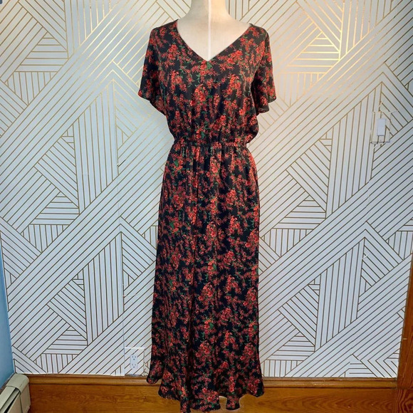 BB Dakota Gigli Floral Print Jumpsuit in Black‎ - Picture 2 of 8